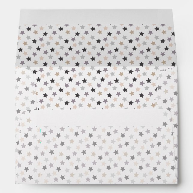Star Confetti (Warm Neutrals) Envelope (Back (Bottom))