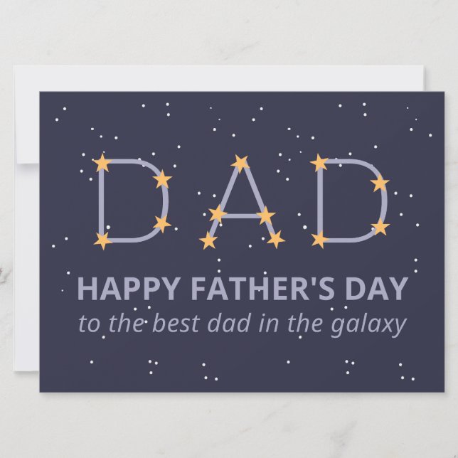 Star Constellation Happy Father's Day Card (Front)