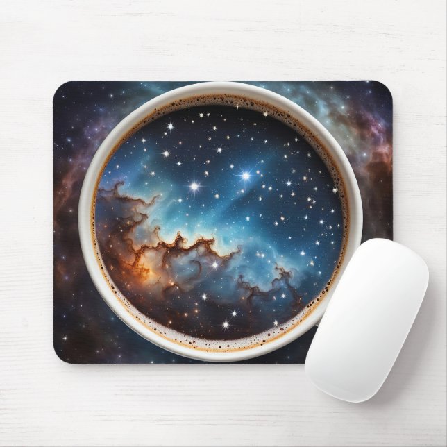 Star Constellation In a Cup of Coffee Mouse Pad (With Mouse)
