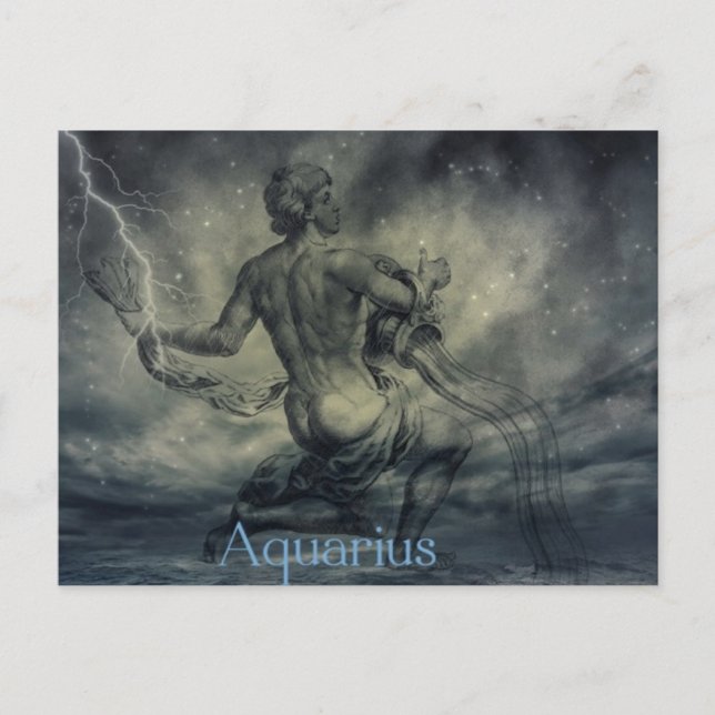 star constellation zodiac astrology aquarius postcard (Front)