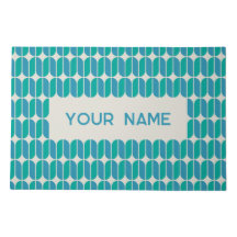 Star Crossed Aquatic Tiles Customized Doormat