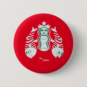 Star-Crown Queen Mermaid Thunder_Cove 2 Inch Round Button