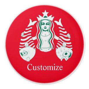 Star-Crown Queen Mermaid Thunder_Cove  Ceramic Knob