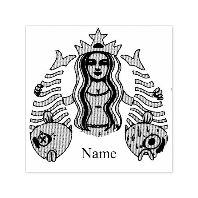 Star-Crown Queen Mermaid Thunder_Cove  Self-inking Stamp (Design)