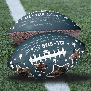 Star Dad Fathers Day Keepsake Football