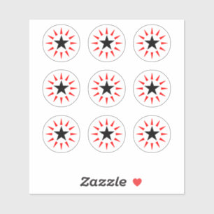 Star Design Pinball Machine Round Target Stickers