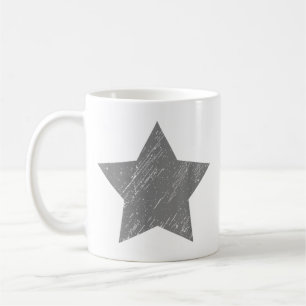 Star Distressed Grey Vintage Star Coffee Mug