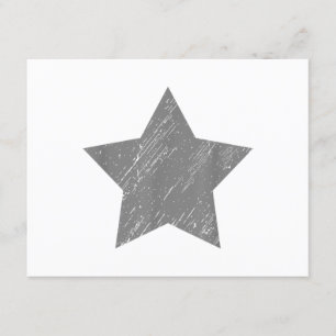 Star Distressed Grey Vintage Star Enclosure Card