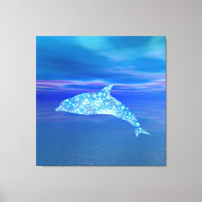 Star Dolphin Canvas Print (Front)