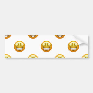 star eyes emoji bumper sticker