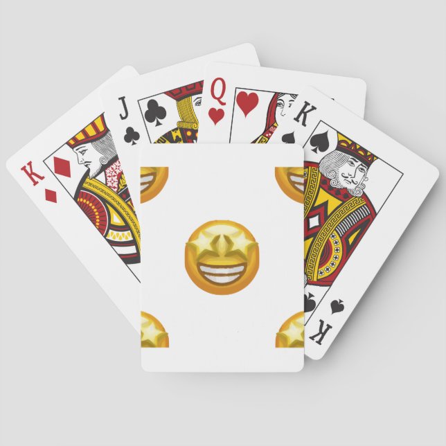 star eyes emoji playing cards (Back)