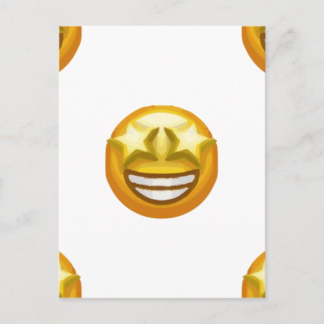 star eyes emoji postcard (Front)
