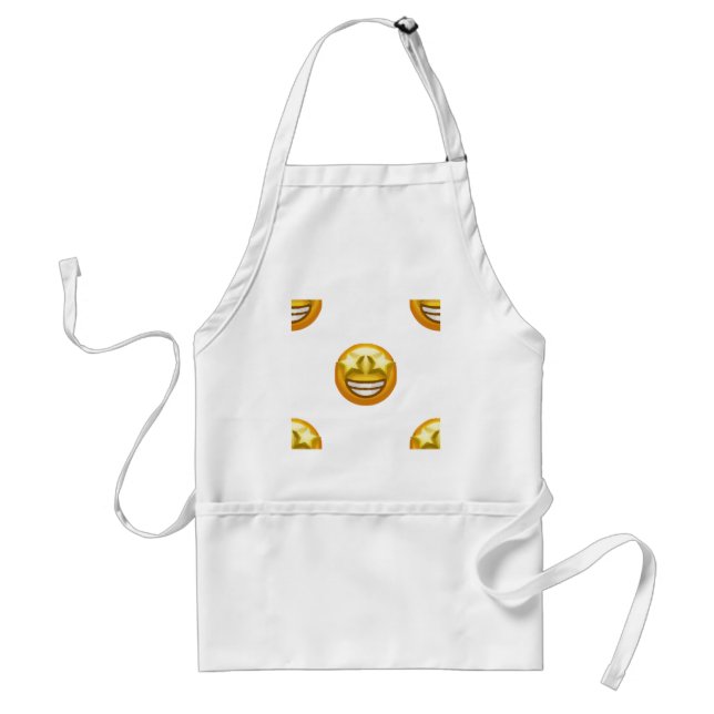 star eyes emoji standard apron (Front)