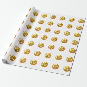 star eyes emoji wrapping paper