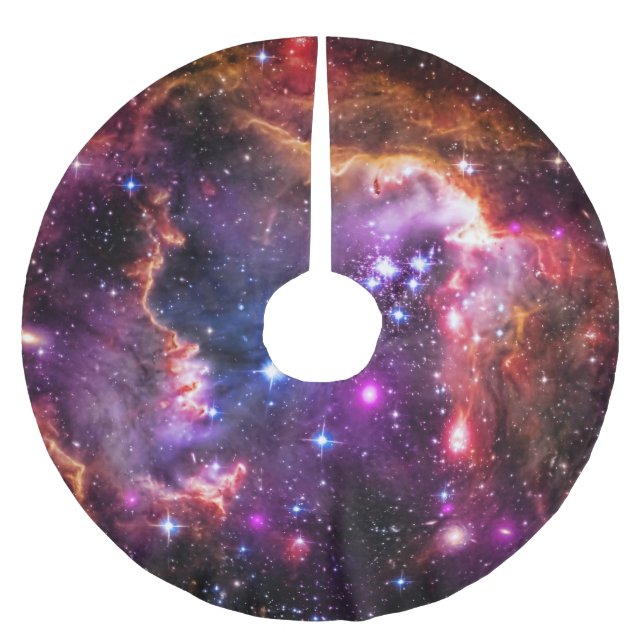Star-filled Small Magellanic Cloud Wingtip Brushed Polyester Tree Skirt (Front)