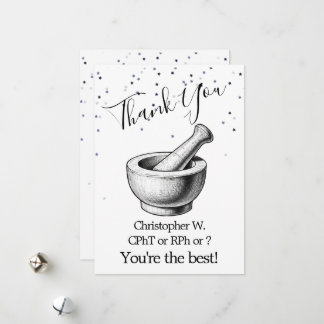 Star-Filled Thank You Greeting Card for Pharmacy 