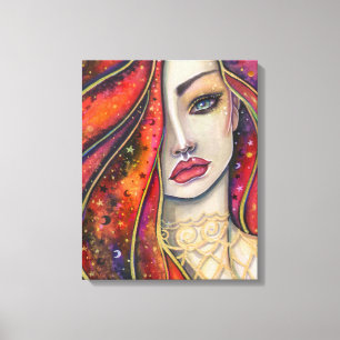 Star Fire Fantasy Woman by Molly Harrison Canvas Print