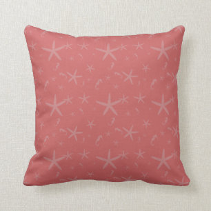 Star Fish and Sea Horses Throw Pillow