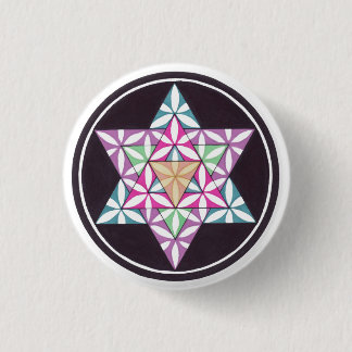 Star Flower 1 Inch Round Button