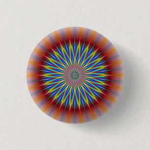 Star Flower 1 Inch Round Button