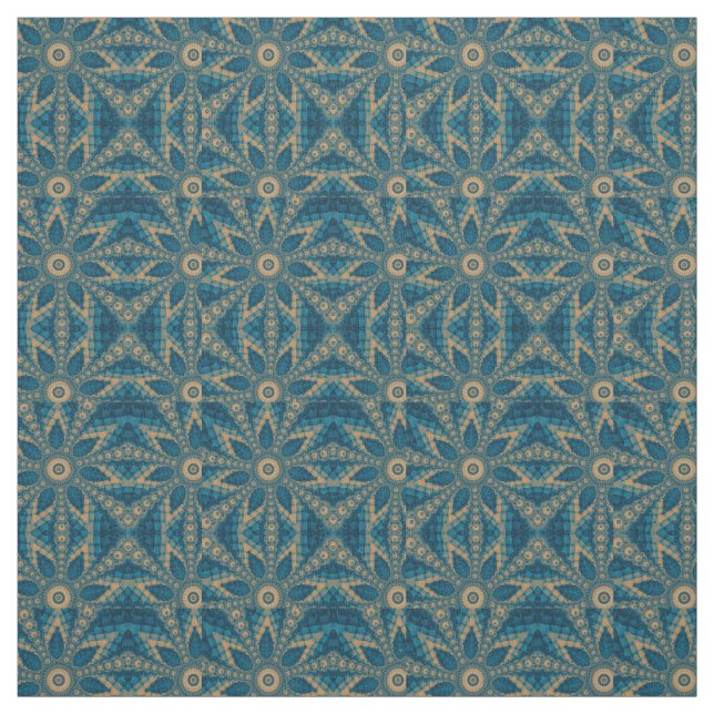 Star flower fractal fabric (Swatch)