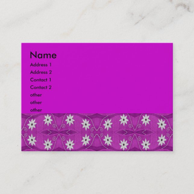 star flower purple business card (Front)