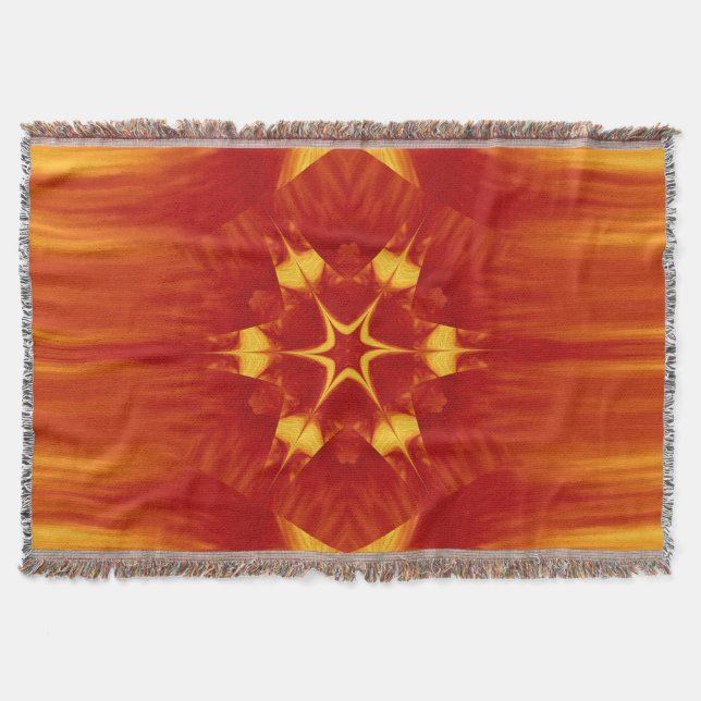 Star Flower Throw Blanket (Front)