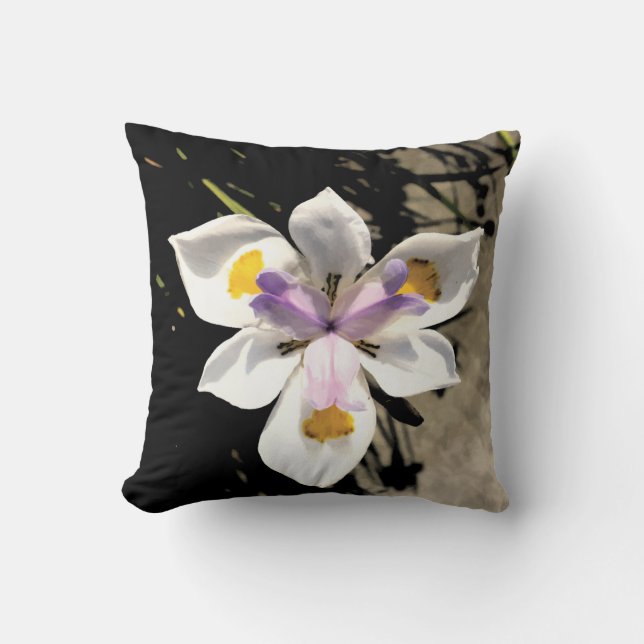 Star Flower Throw Pillow (Front)