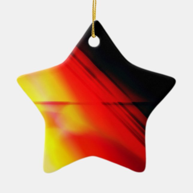 Star for Christmas Tree Ceramic Ornament (Front)