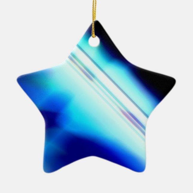 Star for Christmas Tree Ceramic Ornament (Front)