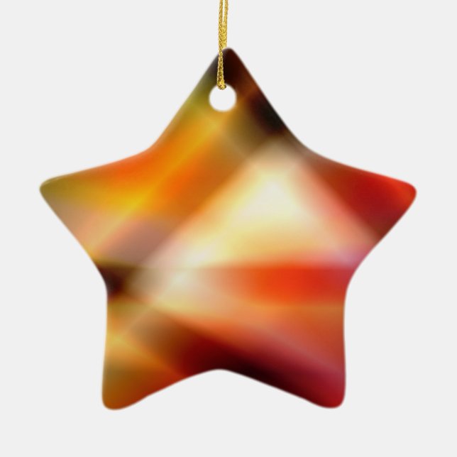 Star for Christmas Tree Ceramic Ornament (Front)