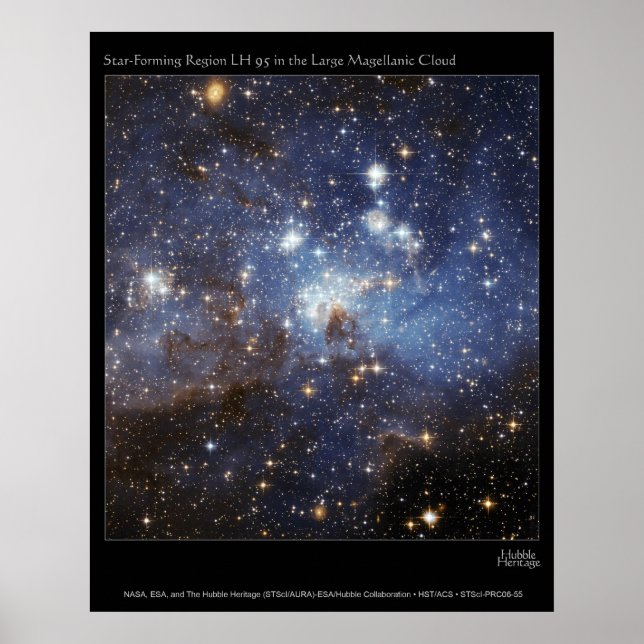 Star Forming Region LMC LH95 Poster (Front)