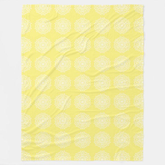 Star Fruit Mandala Fleece Blanket (Front)