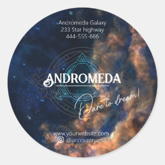 Star galaxy cosmic Business Supplies Packaging Classic Round Sticker
