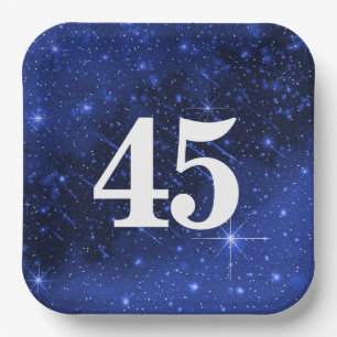 Star Galaxy For 45th Birthday Party  Paper Plate