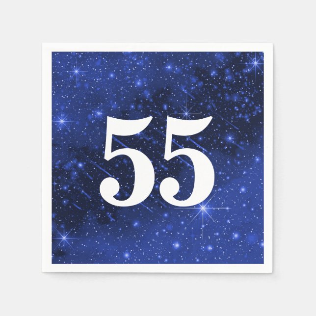 Star Galaxy For 55th Birthday Party   Napkin (Front)