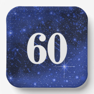 Star Galaxy For 60th Birthday Party Paper Plate