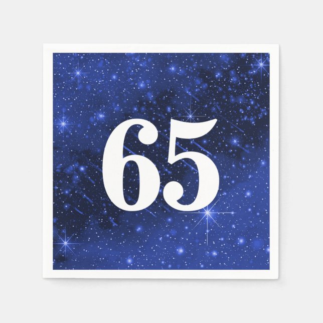 Star Galaxy For 65th Birthday Party   Napkin (Front)