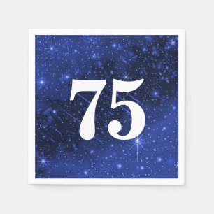 Star Galaxy For 75th Birthday Party  Napkin