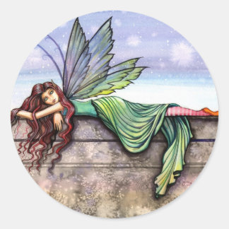 Star Gazer Fairy Classic Round Sticker