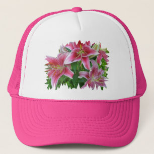 Star Gazer Lilies Pink Hat