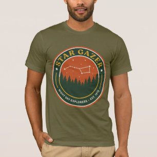 Star Gazer Retro Night Sky Constellation Badge  T-Shirt