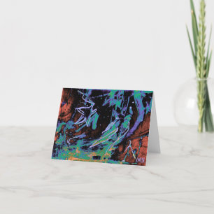 Star Gazing Colourful Art Note Card