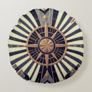 Star Geometry  Round Pillow