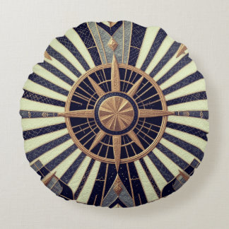 Star Geometry Round Pillow