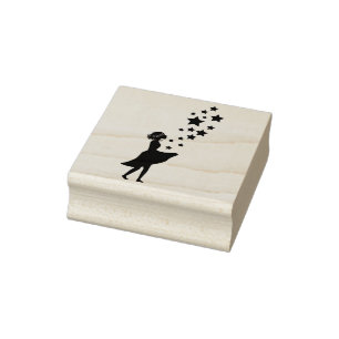 Star Girl Rubber Stamp