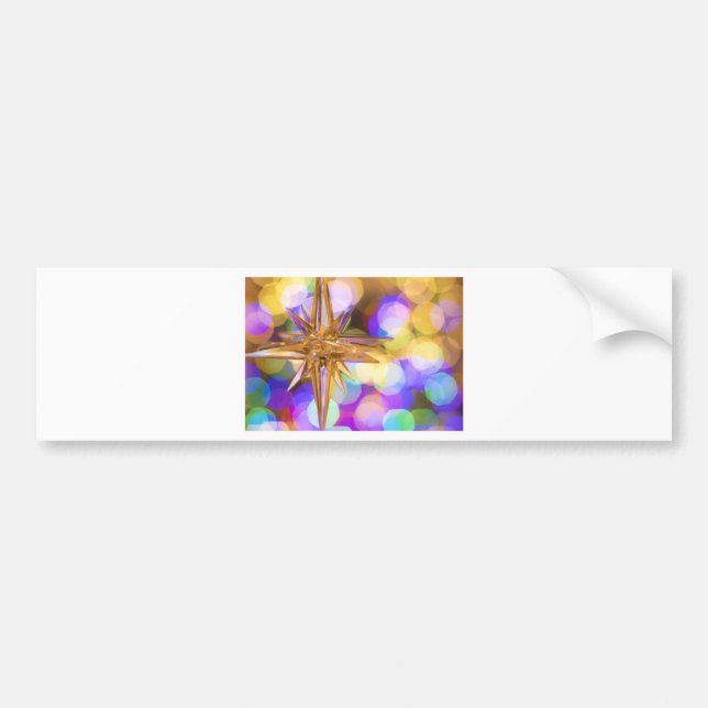 Star Glitter Bumper Sticker (Front)