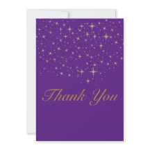 Star gold Flat Carte de remerciements |Zazzle roya