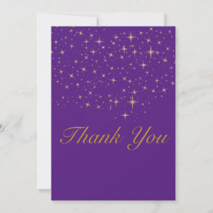 Star gold Flat Carte de remerciements  Zazzle roya