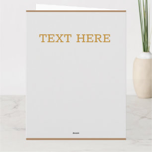 Star gold Flat Thank You Card